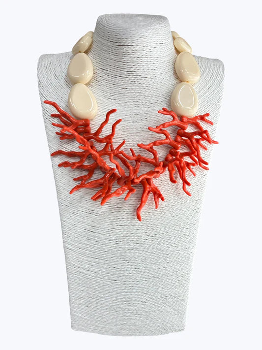 Chunky Coral Statement Necklace